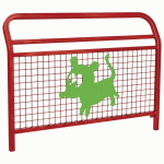 BARRIÈRE 1.50 SPÉC ECOLE CONVIVIALE CHIEN ZINC ROUGE 3004 - PROCITY