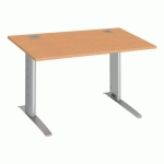 BUREAU DROIT EXCELLENS L 120 CM HÊTRE RÉGLABLE EN HAUTEUR PIÉTEMENT MÉTAL ALU