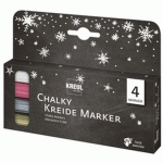 MARQUEURS CRAIE CHALKY MEDIUM KIT DE 4 HIVER