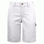 PROJOB 2529 SHORT PRIO POLYCOTON FEMME BLANC - TAILLE 44