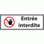 LOT DE 3 - SIGNALISATION - ENTRÉE INTERDITE - PICTOGRAMME MAIN (210 X 150 MM, PVC)