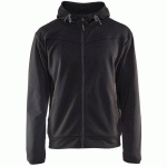 SWEAT ZIPPÉ À CAPUCHE NOIR/GRIS FONCÉ TAILLE L - BLAKLADER