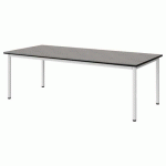 TABLE MALIBU 180X80 T3 4P STR ANTIB BÉT F186/NOIR BLC 9016