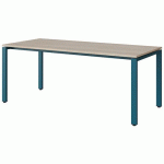 TABLE MALIBU 180X80 T5 SOUDÉ STRA ABS ACACIA/BLEU 5025