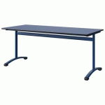 TABLE MALIBU 180X80 T6 DL STRA BLEU U525/NOIR BLEU 5005 - MANUTAN EXPERT