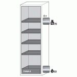 ARMOIRE S-PHOENIX TOUCHLESS-90 S90.196.060.FDAO GRIS - ASECOS