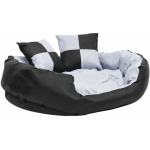 VIDAXL - COUSSIN R�VERSIBLE LAVABLE POUR CHIEN GRIS ET NOIR 85X70X20 CM