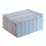 SERPILLIÈRE BOUCLÉE ABSORBANTE BLEUE - PAQUET DE 10