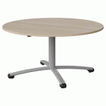 TABLE MALIBU Ø 120 T3 PC STRA ABS ACACIA/GRIS 9006