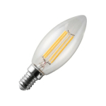 TRADE SHOP TRAESIO - OLIVA E14 AMPOULE LED À FILAMENT 4W ÉQUIVALENT 40W CONVENTIONNEL -BLANC CHAUD- - BLANC CHAUD