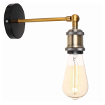 WOTTES - APPLIQUE MURALE INDUSTRIELLE EN MÉTAL E27 RÉGLABLE RÉTRO LAMPE MURALE DÉCORATIVE CHAMBRE SALON BRONZE - BRONZE