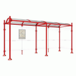 ABRI BUS PROVINCE 5 M 1 BARDAGE LAT. AGORA ROUGE 3020 - PROCITY