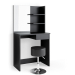 VICCO - COIFFEUSE DEKOS NOIR AVEC TABOURET