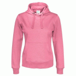 COTTOVER SWEATSHIRT À CAPUCHE FEMME - CERTIFIÉ GOTS ROSE - TAILLE XL