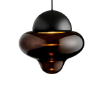 DESIGN BY US SUSPENSION LED NUTTY XL, BRUN / NOIR, Ø 30 CM, VERRE