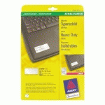 ETIQUETTE ULTRA RÉSISTANTE LASER 45,7 X 21,2 MM AVERY L6009-20 GRISE - POCHETTE DE 960