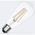 LEDKIA - AMPOULE LED FILAMENT E27 8W 1055LM DIMMABLE ST64 BLANC CHAUD 2700K 360º