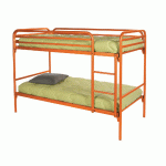 LIT SUPERPOSÉ EVOLUTION 80X190 CM SOMMIER AGGLOMÉRÉ RAL 2003 ORANGE - MANUTAN COLLECTIVITÉS