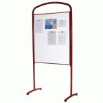 PANNEAU AFFICHAGE FOND TÔLE LAQUÉE SUR PIEDS SANS ROULETTE BLEU - MANUTAN COLLECTIVITÉS