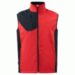 PROJOB 3702 BODYWARMER SOFTSHELL PRIO BICOLORE ROUGE - TAILLE XS