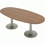 TABLE FOSKA OVALE 240 X 110 CM PLT 9311 NOYER PIÈT.ALU - QUADRIFOGLIO