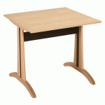 TABLE MIKADO 80 X 80 CM STRATIFIÉ ABS - ÉRABLE/NATUREL - SUNSET CREATION