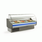 VITRINE RÉFRIGÉRÉE À POISSONS PROFI 20X9 - VITRE FRONTALE BOMBÉE