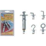 ELEMATIC - 4 PCS T61 / OA9 ANCRES FISCHER ANCRE + CROCHET 9X40 MM