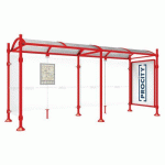 ABRI BUS PROVINCE 5 M VITRINE 1 BARD. LAT. AGORA ROUGE 3020 - PROCITY