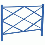 BARRIÈRE LOSANGE 1.50 M - ZINC BLEU 5010 - PROCITY
