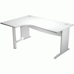 BUREAU 90° GAUCHE PIED L RENFORT MÉTAL VISUAL 160CM BLANC - ARTARREDI