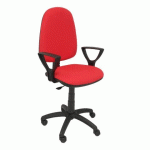 CHAISE DE BUREAU AYNA - ACCOUDOIRS FIXES - ROUGE