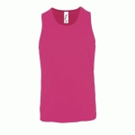 DÉBARDEUR PERSONNALISABLE DE SPORT HOMME EN POLYESTER ROSE FLUO 2