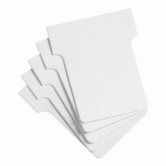 FICHES T INDICE 1,5 / 45 MM - BLANC - LOT DE 100