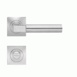 POIGNÉES DE PORTE SUR ROSACES CARRÉES ER 31Q TASMANIA -INOX SATINÉ -CONDAMNATION KARCHER DESIGN