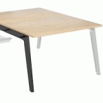 PÔLE 2 BUREAUX SUIVANT CHÊNE CLAIR L 120 X 163 CM - EXPRIM - PIÉTEMENT ANTHRACITE