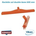 RACLETTE SOL DOUBLE-LAME, 600 MM 7714 ROUGE