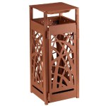 ROSSIGNOL CORBEILLE A POSER OU A FIXER CYBEL - 110 L - SANS CENDRIER - EFFET CORTEN