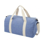 SAC DE VOYAGE PHEEBS EN POLYESTER ET COTON RECYCLÉ DE 450 G/M² 24L - BLEU COBALT - SACS DE VOYAGE PUBLICITAIRES PERSONNALISÉS