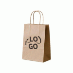 SAC KRAFT ANSES TORSADÉES PUBLICITAIRE L 25 CM - MARQUAGE 1 COULEUR