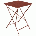 TABLE BISTRO+ 57 X 57 CM OCRE ROUGE