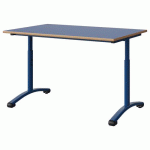 TABLE MALIBU 120X80 T3/T6 DL ST ALAISÉ BLEU U525/BLEU 5005 - MANUTAN EXPERT
