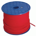 BOBINE 100M DRISSE ROUGE POLYPROPYLENE D IAMETRE 6MM