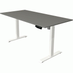 BUREAU RÉGLABLE MOVE 1 - BLANC - 160X80 CM - GRIS - KERKMANN