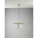 FAN EUROPE - LUCEAMBIENTEDESIGN - SUSPENSION DE PLAFOND GLOBE, OR SATINÉ, E27