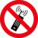 LOT DE 2 - PANNEAU ROND INTERDIT AU TÉLÉPHONE PORTABLE (PVC)