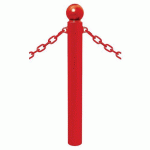 POTELET PROVINCE Ø114 MM CHAINES 2 ANNEAUX BOULE ROUGE 3020 - PROCITY
