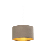 COMBI - SUSPENSION AVEC ABAT-JOUR - 1 LUMIÈRE - Ø 350 MM - TAUPE - RUSTIQUE - ÉCLAIRAGE INTÉRIEUR - SALON I CHAMBRE I CUISINE I SALLE À MANGER