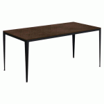 TABLE BOLONIA 180 X 80 CM STRAT CORTEN / ACIER NOIR - JAYSO