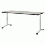 TABLE MALIBU 180X80 T3/T6 DL ST BLC SEL W911/NOIR BLC 9016